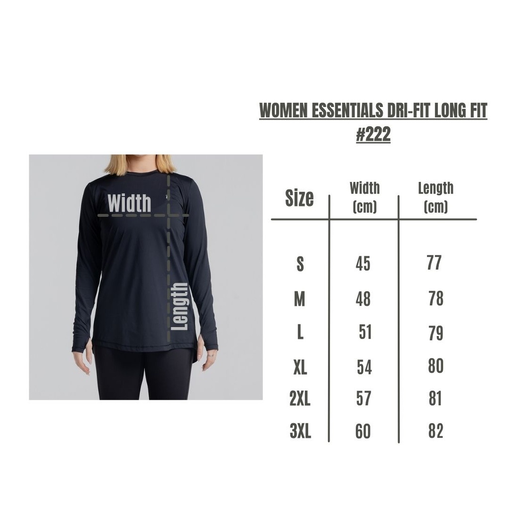 Women Essentials Dri-fit Long Fit #222