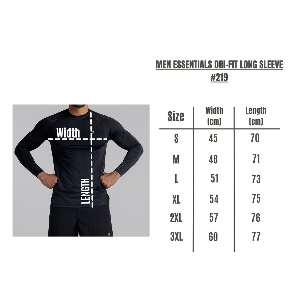 Men Essentials Dri-fit Long Sleeve #219