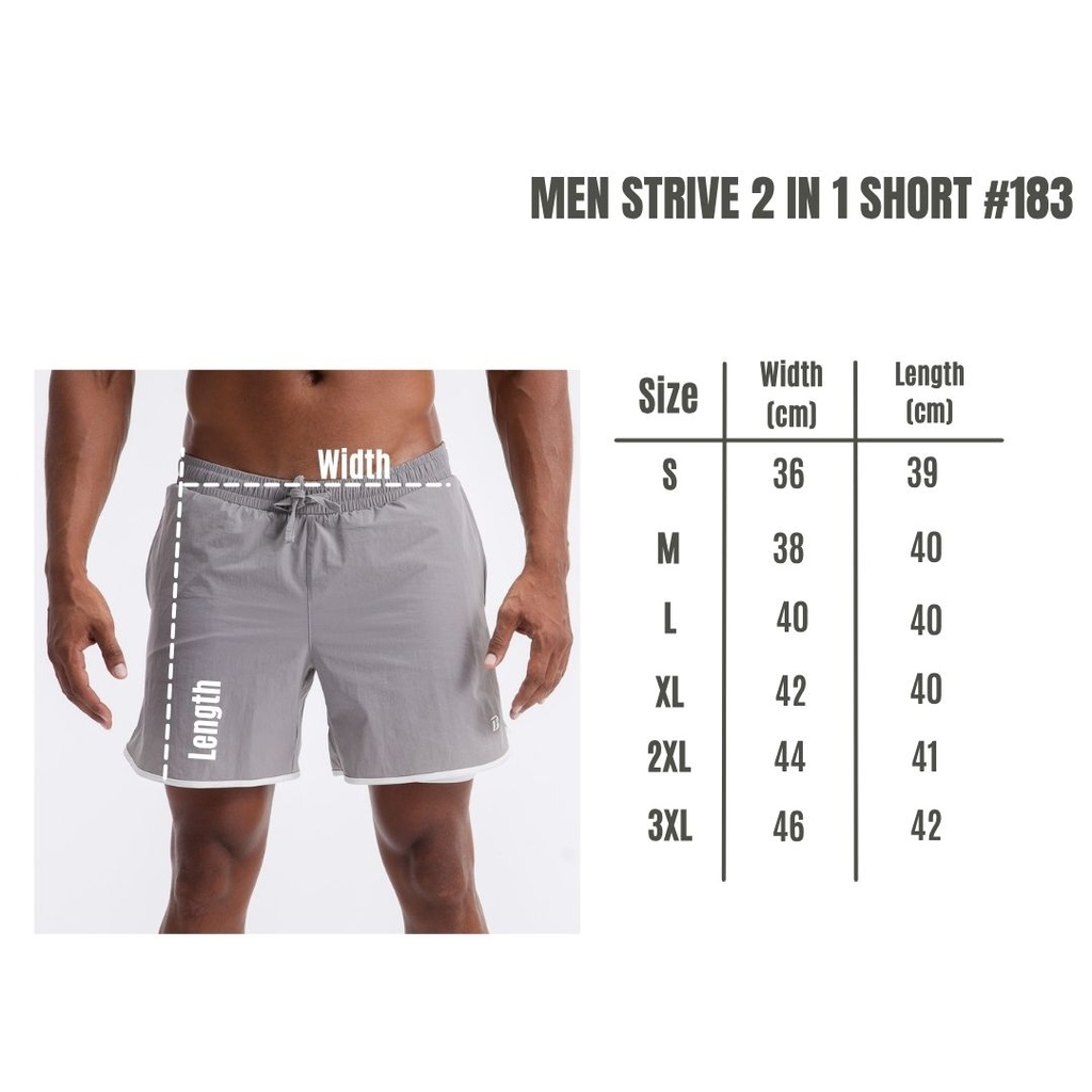 Men STRIVE 2 IN 1 Short #183