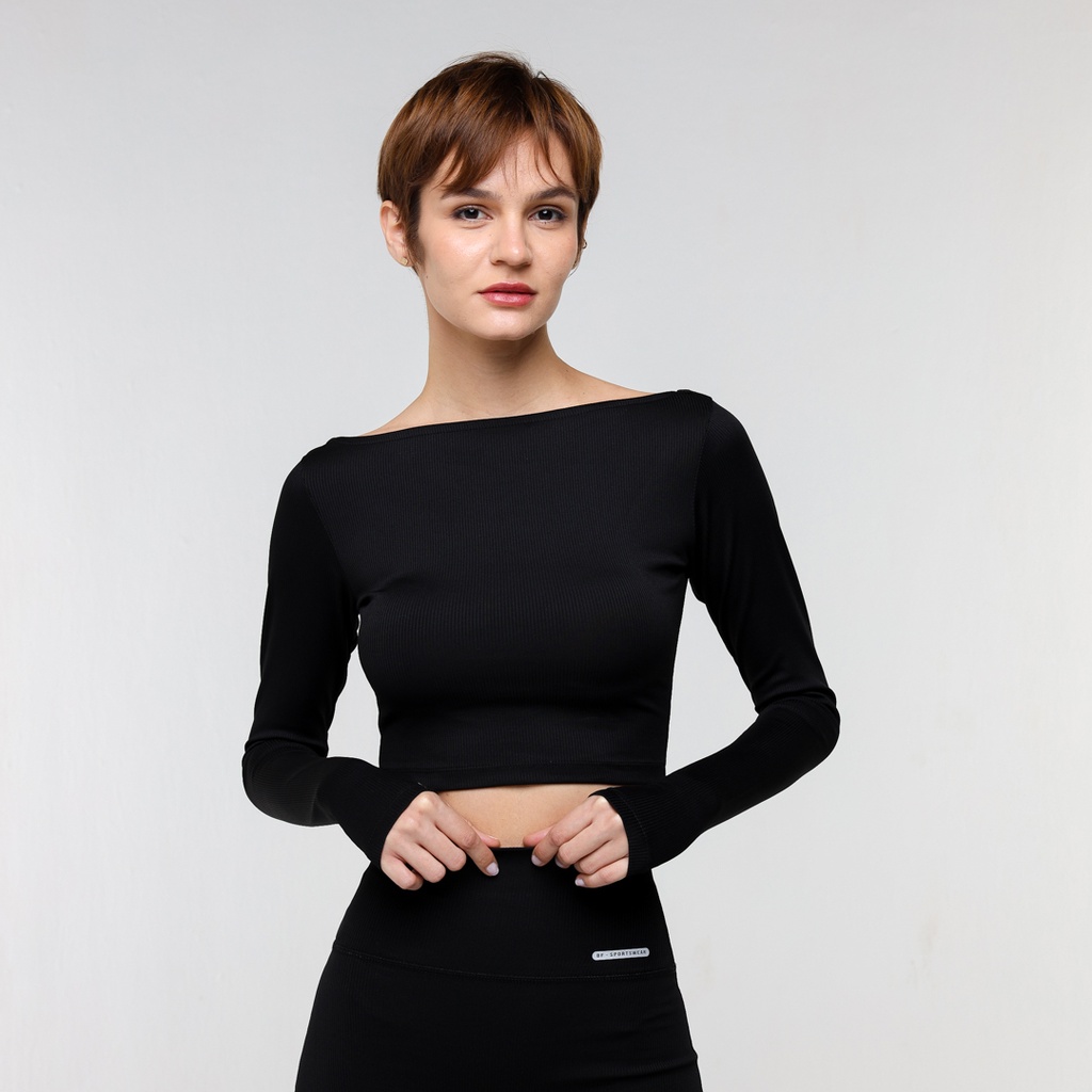 w-ribbed crop long sleeve #99