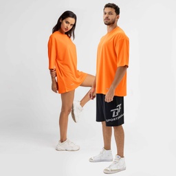 [UNS6092] Unisex-dry-oversize-t shirt. (Neon Orange, S)