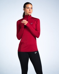 [WdS511] Women long sleeve T shirt - A (dark red, S)