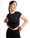 W - Ribbed cropped t shirt. #33