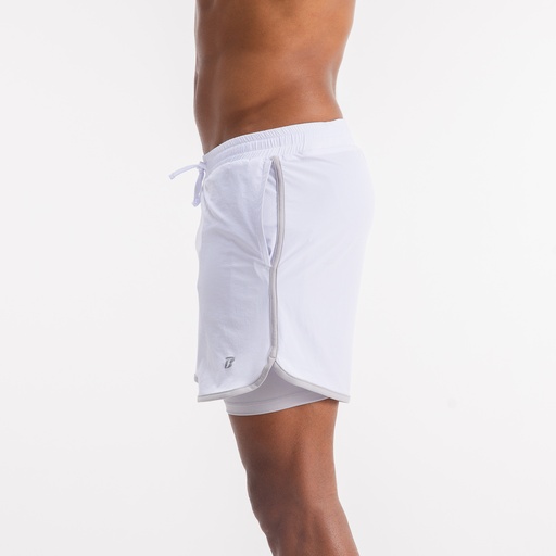 [MwS248842] Men STRIVE 2 IN 1 Short #183 (white, S)