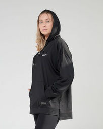 [WBS353] Women - Track Hoodie (Over Size) (Black, S)