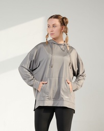 [WgS575] Women - Track Hoodie (Over Size) (gray, S)