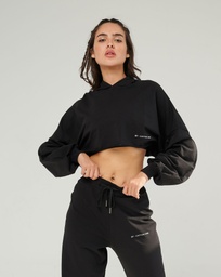 [WBS1301] Women - shrug hoodie (Black, S)