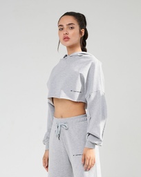 [WgS1309] Women - shrug hoodie (gray, S)
