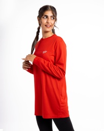 [WrSW1947] W-Long Fit-Light Weight-T-Shirt. (red, S)