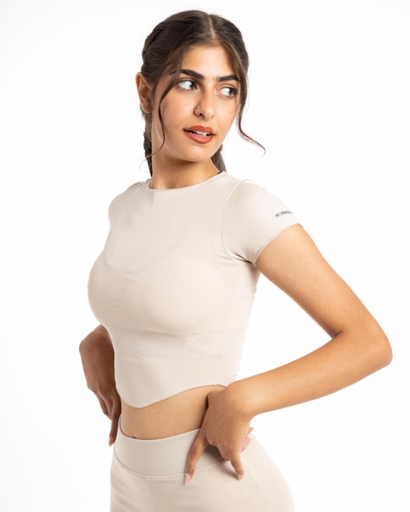 W - Ribbed cropped t shirt. #33